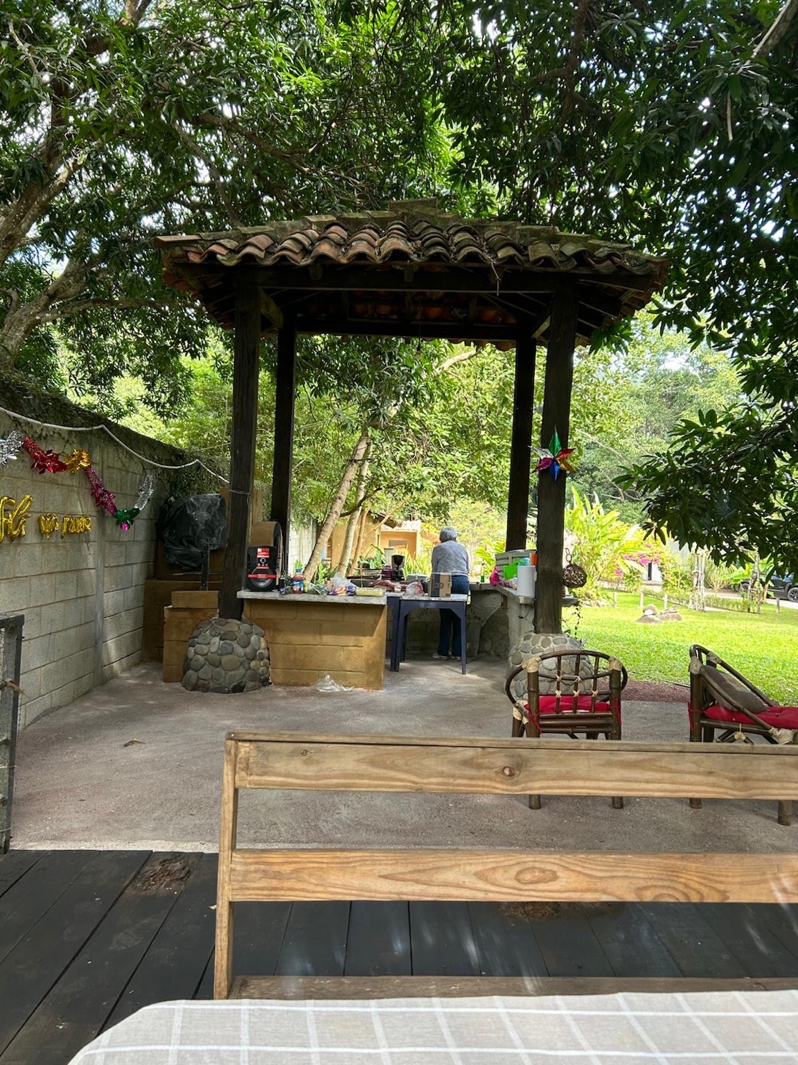 Palapa con asador